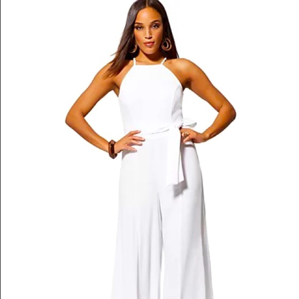 Gabrielle Union- WHITE HALTER WIDE-LEG JUMPSUIT

07461500